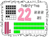 Number Posters 21-30 - squiggly border