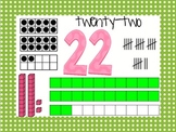 Number Posters 21-30 - polka dot border