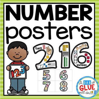 Preview of Number Posters- Representing Numbers in Different Ways- Numbers 0 to 20 Posters