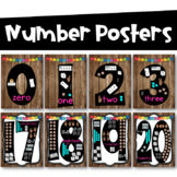 Number Posters - Anchor Charts 0-20 Farmhouse Rustic Wood 