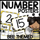 Number Posters Bee Themed Classroom Decor