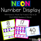 Number Posters | Bright Classroom Decor | Ten Frames and T