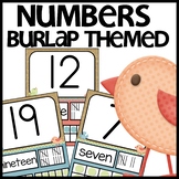 Number Posters Classroom Decor Burlap Themed