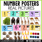 Number Posters Cards Real Pictures 0-20 | Colorful Classro