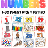 Number Posters | Colorful Classroom Decor with Real Photo 