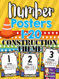 Number Posters Construction Theme