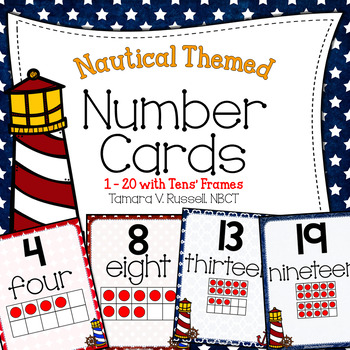 Number Posters {Nautical Themed} by Tamara Russell | TpT