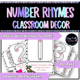 Number Formation Rhyme + Number Poems | Spotty Black and W