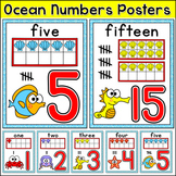 Ocean Theme Numbers Posters - Under the Sea Classroom Decor