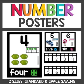 number posters with real pictures by teaching superkids tpt