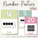 Number Posters | SIMPLE PASTELS | Editable Classroom Decor