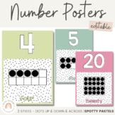 Number Posters | SPOTTY PASTELS | EDITABLE