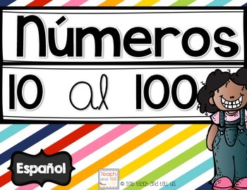 Preview of Number Posters Spanish 10 to 100