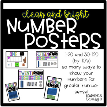 Preview of Number Posters | Tallies | Tens Frames | Dice | Back to school 