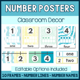 Number Posters | Ten Frame & Large Number Lines | CALMING 