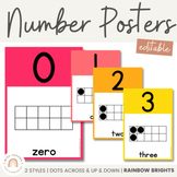 Number Posters | Ten Frame | RAINBOW BRIGHTS