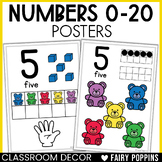 Number Posters Ten Frames (0 to 20) - Counting Bears