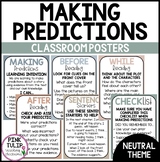 Making Predictions Reading Posters - Earth Tones Classroom Decor