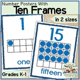 Number Posters With Ten Frames 0-20 for Kindergarten and F