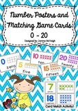 Number Posters and Flashcards Cards 0 - 20 ~ Miss Mac Attack ~