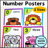 Number Posters for 0 through 20 Animal Theme
