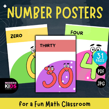 Preview of Number Posters for a Fun Math Classroom