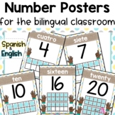 Number Posters for the Bilingual Classroom | in English & Spanish