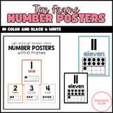 Number Posters with 10 Frames | Color + Black & White | Li