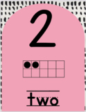 Number Posters with 10s frame and word