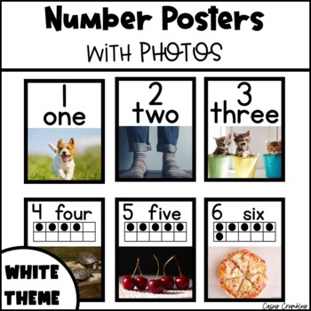 Preview of Number Posters with Real Photos Pictures Photographs and Ten Frames