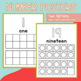 Number Posters with Ten Frames