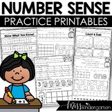 Kindergarten Math Number Sense Activities Writing Practice Formation Worksheets