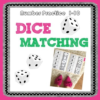 Preview of Number Practice 1-10 File Folder Activity- Dice Matching