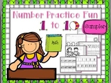 Number Practice Fun 1-10 SAMPLER