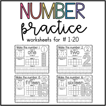 Preview of Number Practice Worksheets