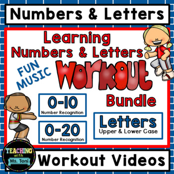 Preview of Number Practice and Letter Practice Workout Video Bundle