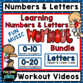 Number Practice and Letter Practice Workout Video Bundle
