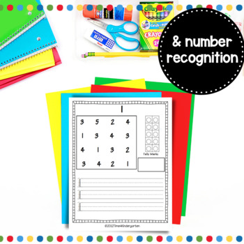 Number Practice Worksheets by Time 4 Kindergarten | TpT