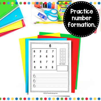 number practice worksheets by time 4 kindergarten tpt