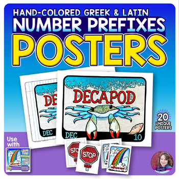 Preview of Greek and Latin Number Prefixes POSTERS Set
