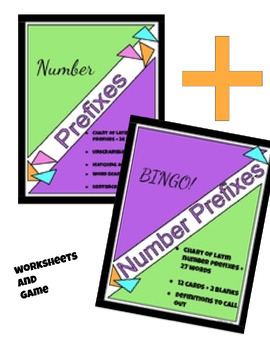 Preview of Number Prefixes - Worksheets and Bingo Game