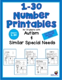 Number Printables for Students with Autism and Similar Spe
