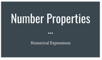 Preview of Number Properties | 5th Grade Math | Google Slides