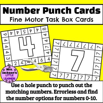 Number Punch Cards 0-10: GROWING BUNDLE