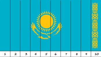 Preview of Number Puzzle Flag of Kazakhstan