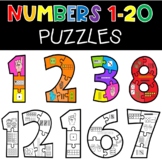 Number Puzzles 0 to 20 Fine Motor Activity Hands On Learning Math