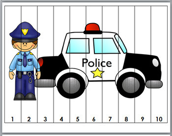 Number Puzzles 1-20 - Community Helpers Math by Marcia Murphy | TpT