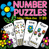 Number Puzzles 1 - 20 Spring Flowers