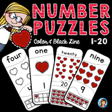 Number Puzzles 1 - 20 Valentine's  Day