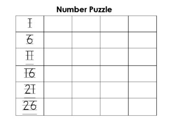 Number Puzzles 1-30 by The Coaching Corner for Literacy and Math